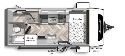 2022 DUTCHMEN COLEMAN RUBICON 1628BH, , floor-plans-day image number 0